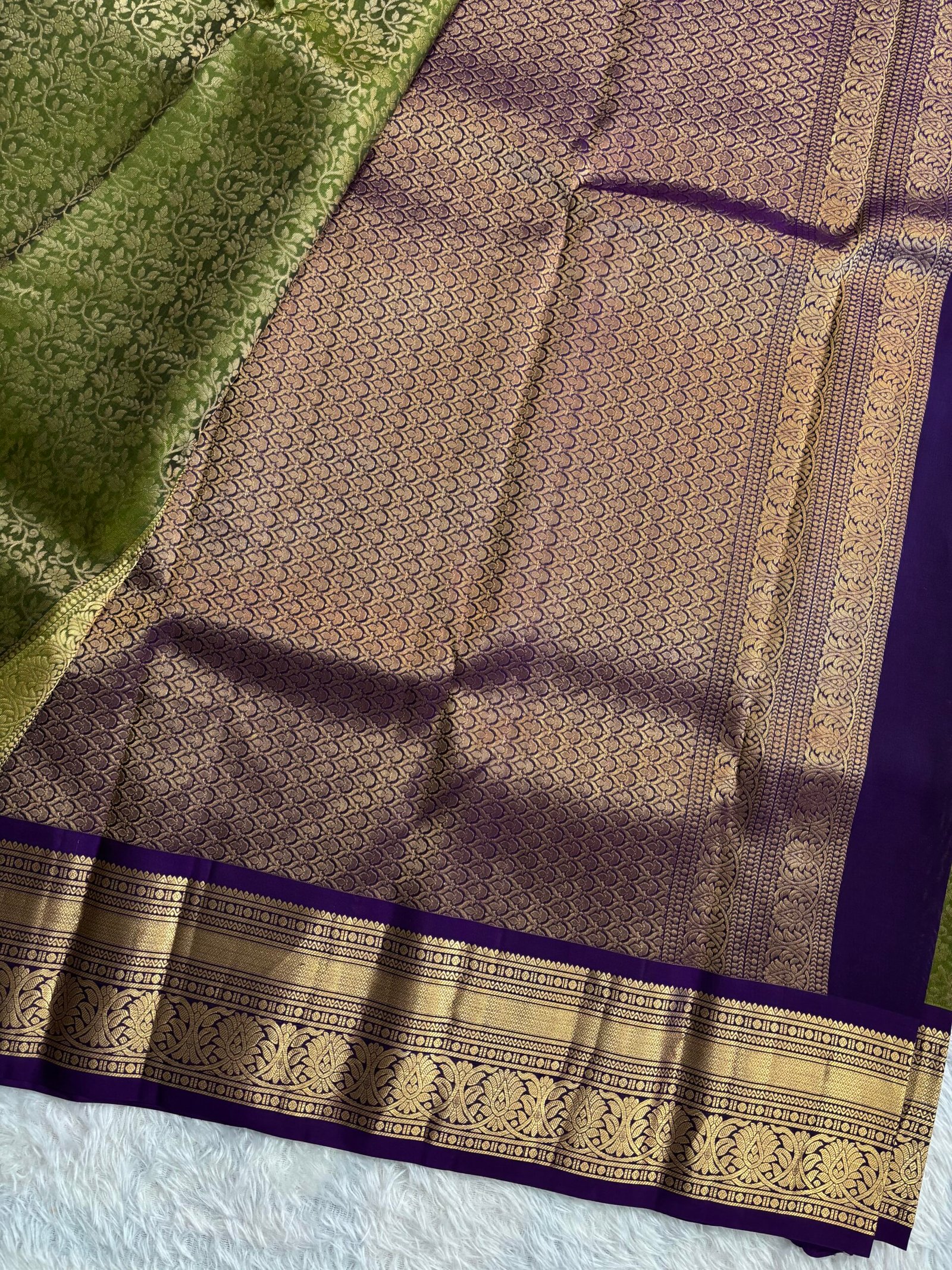 VKD07506 - Olive Green with Purple - Image 3