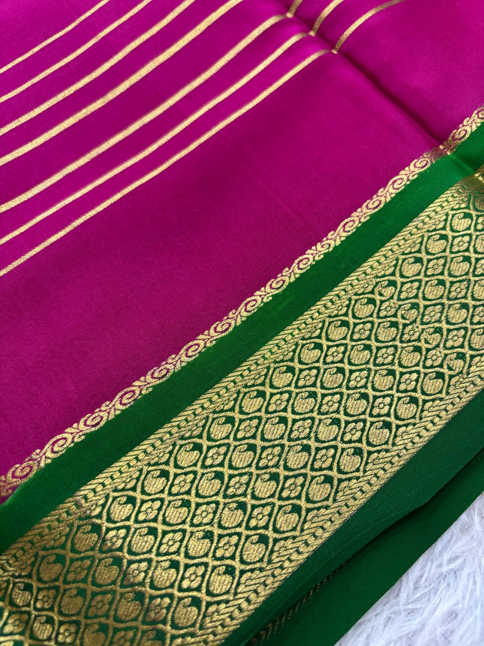 MDH754 - Rough Cream , Pink and Green - Image 2