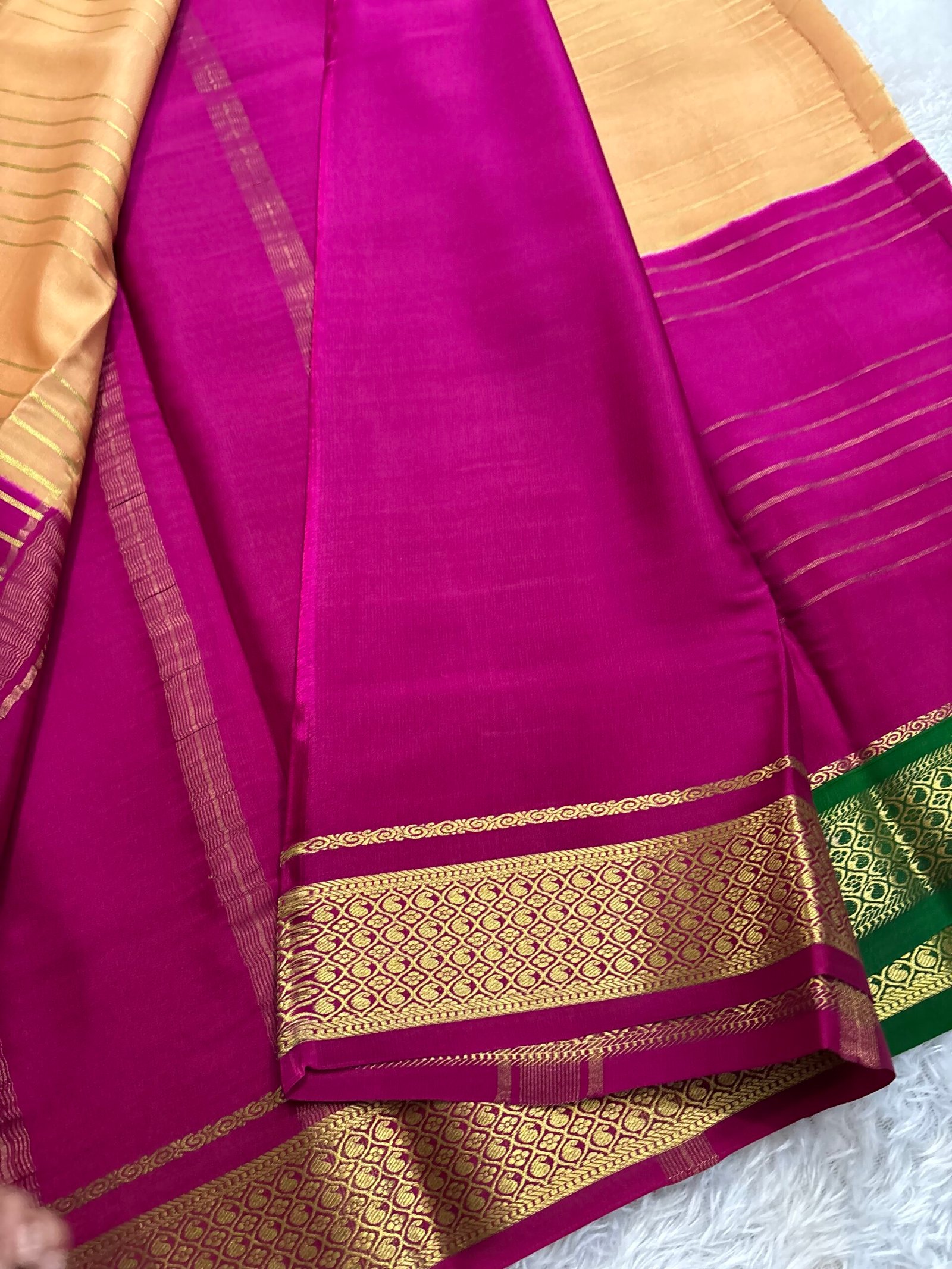 MDH754 - Rough Cream , Pink and Green - Image 4