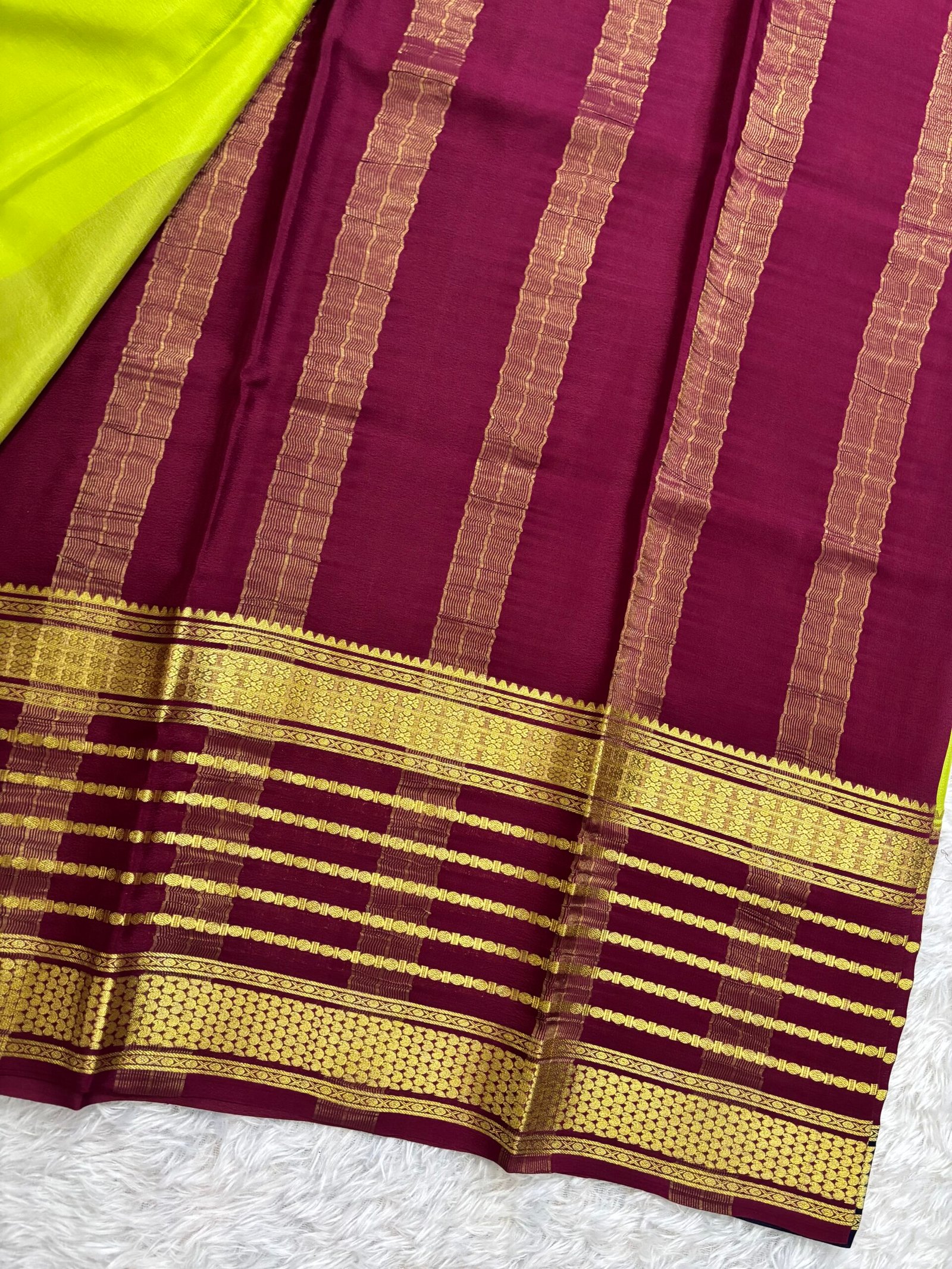 MDH052 - Light Lime Green , Maroon and Navy Blue - Image 3