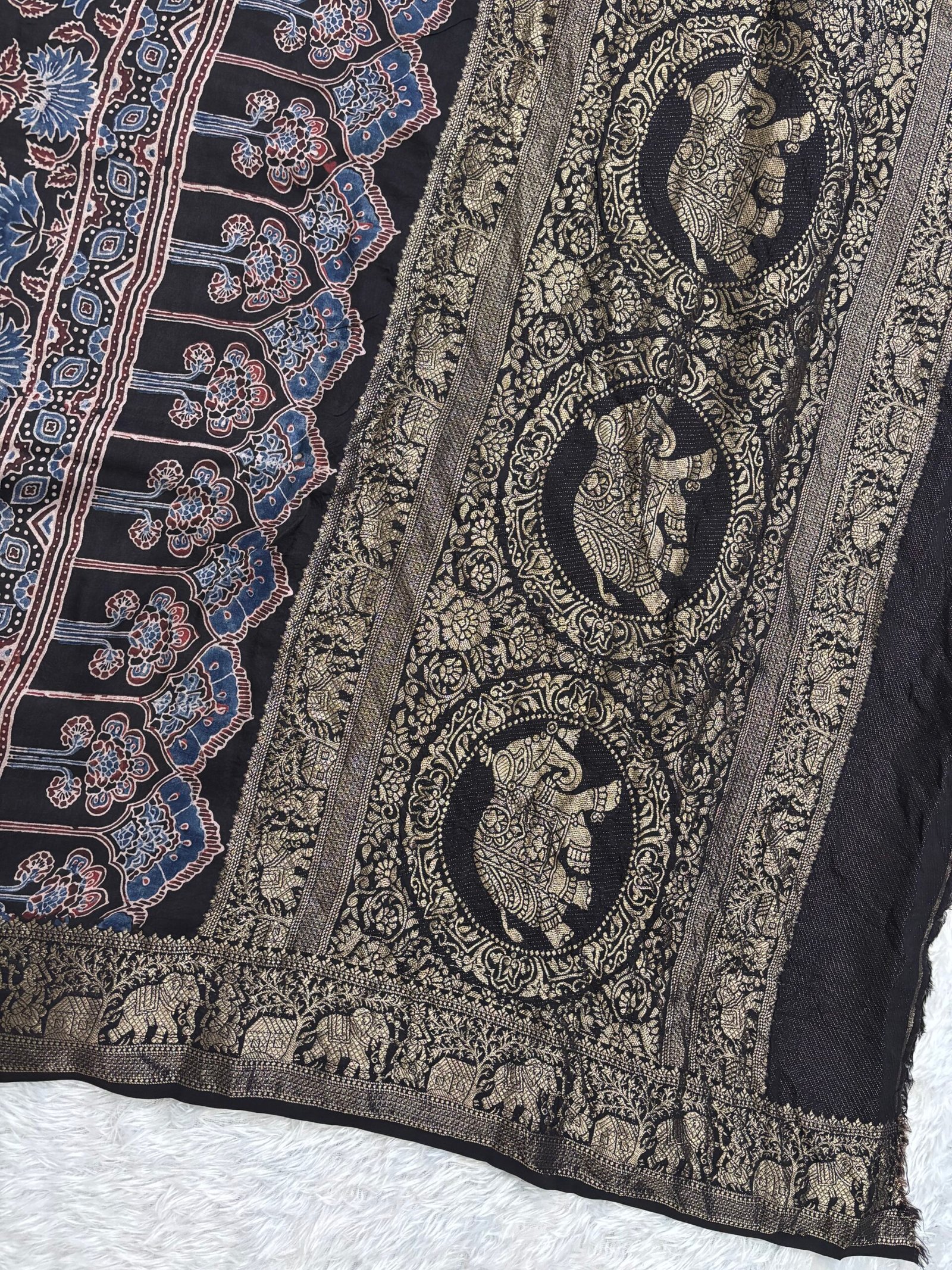 YKA7501 - Black , Blue and Maroon - Image 3