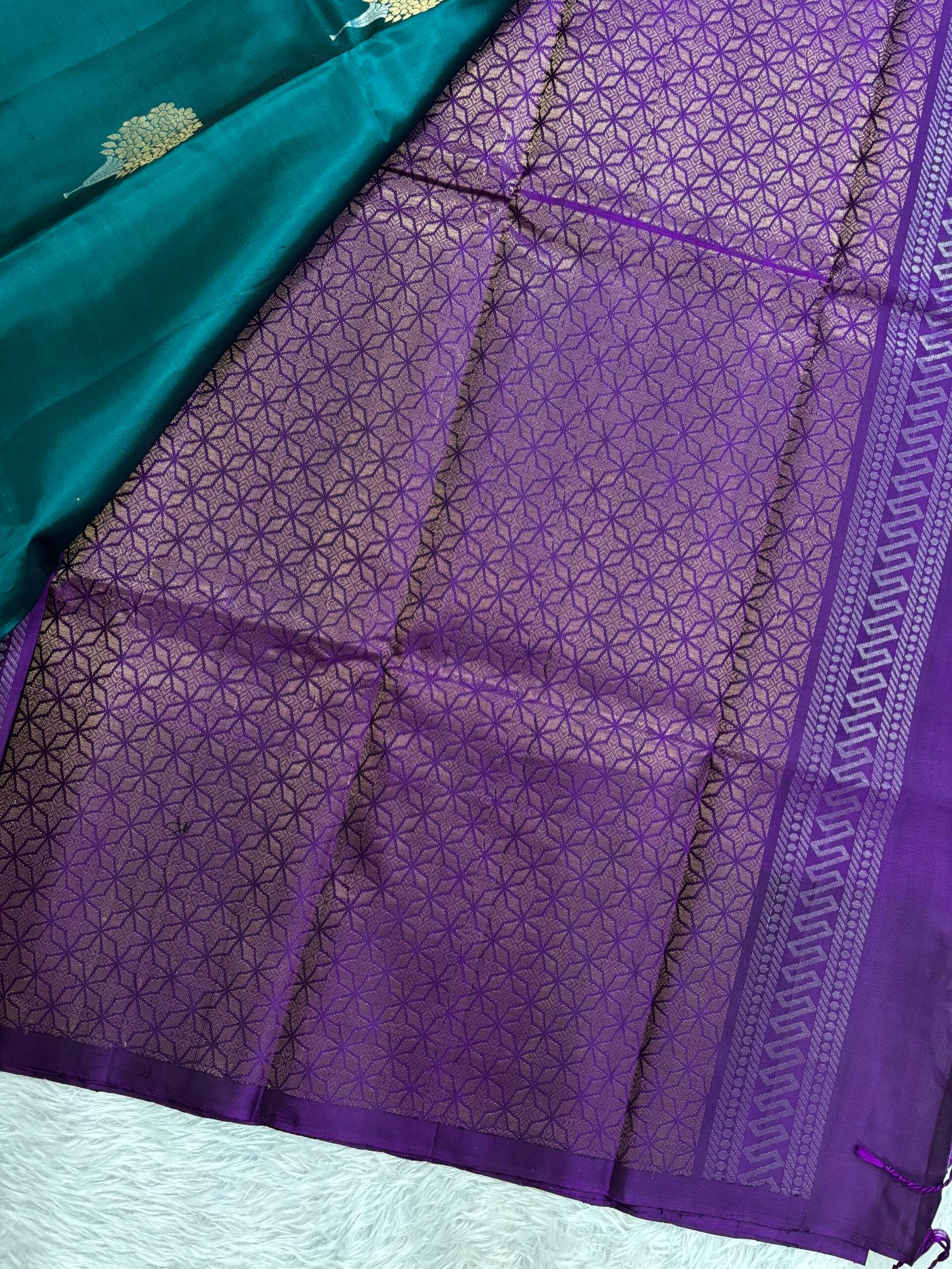 VKG913 - Dual Toned Peacock Blue with Purple - Image 3