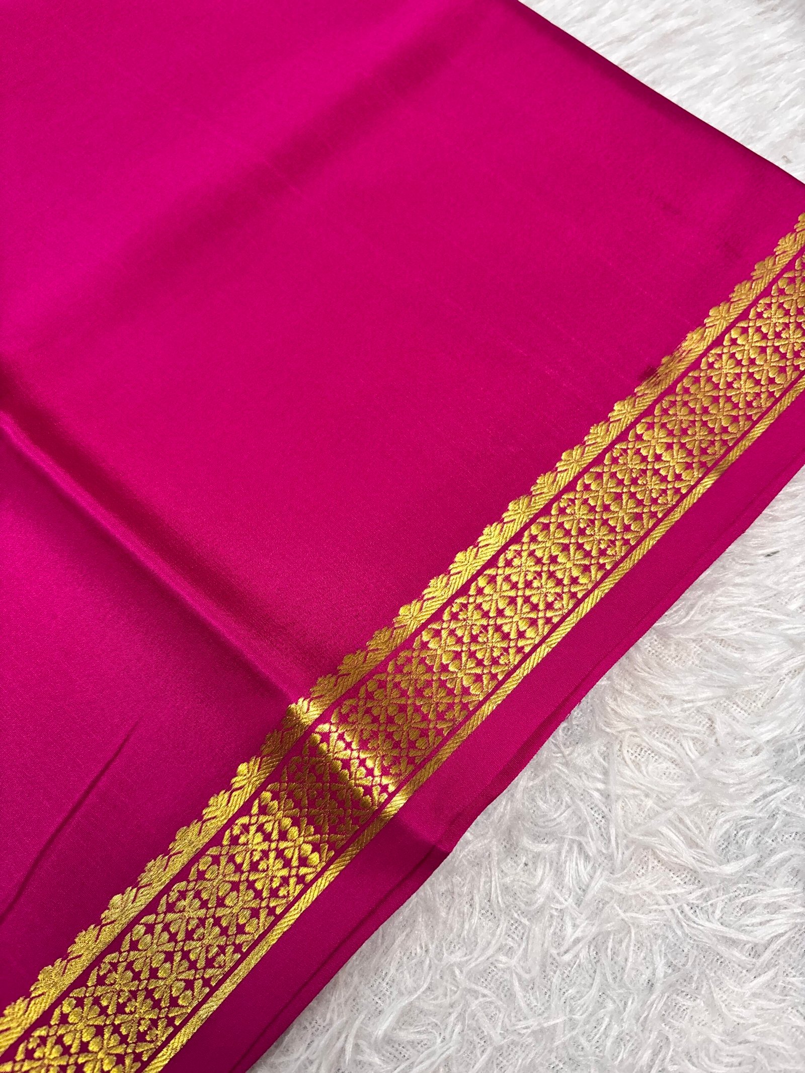 SL036- Pure Mysore crepe silk saree - Image 2